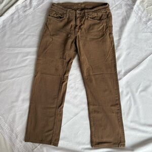 Robert Graham Jeans Men’s Tan Brown Straight Leg Slim Fit Pants Size 32